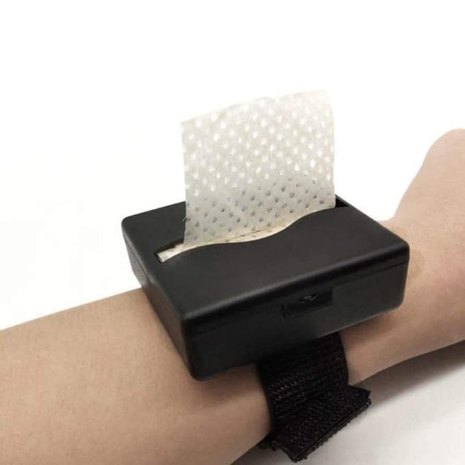 180Pcs Salon Perm Paper Wrist Dispenser Box - Ultra Thin Hair Dye & Perm End Papers, Heat Resistant Wristband for Barber Shop & Home Use