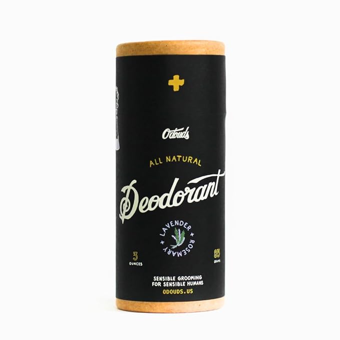 O'Douds Natural Deodorant - Aluminum Free, Paraben Free, Vegan Deodorant for Men & Women - Long-Lasting Protection & Gentle Formula for All Skin Types, 3 oz. (Lavender & Rosemary)