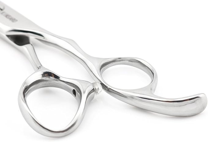 6 Inch Professional Hair Scissors Professional 440C Stainless Steel Hair Cutting Scissors – Hand-Sharpened Japanese Blades, Ergonomic Handle, Ultra-Sharp Barber Shears for Thick Hair & Dog Grooming