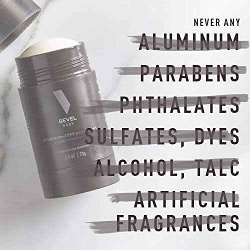 Bevel Deodorant for Men with Coconut Oil and Shea Butter, Aluminum Free, No Streaks, 48 Hour Protection, 2.5 Oz (Packaging May Vary) (Pack of 2)