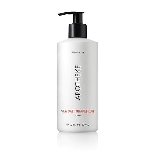 APOTHEKE Scented Hand & Body Lotion, Sea Salt Grapefruit - 10 Fl Oz Nourishing Body Moisturizer Cream for Dry Skin - Gentle Daily Skincare for Men & Women with Natural Ingredients, All Skin Types