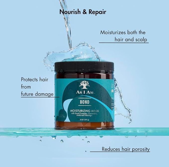As I Am Bond Repair Hair Mask - 8 oz - Hair Repair Treatment For Damaged Hair - with Moringa, Amla, & Ceramides