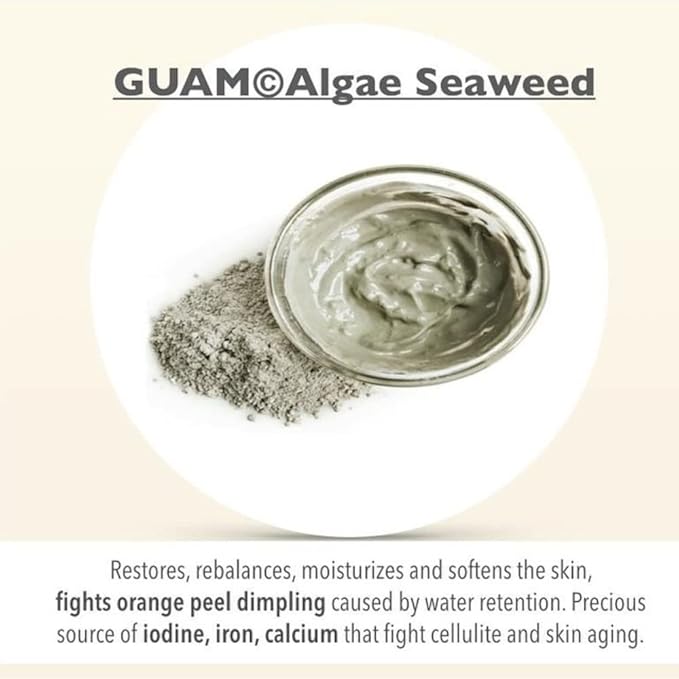 Guam Anti-Cellulite Seaweed Body Wrap – Original Formula for Thighs & Legs – Skin Firming & Tightening Treatment (500g)