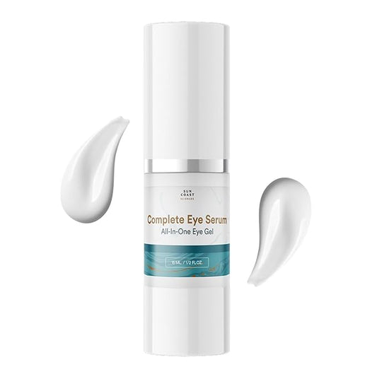 Sun Coast Sciences - Complete Eye Serum by Dr. Mark Rosenberg for Wrinkle Reduction, Dark Spot Fading, and Under-Eye Bags Treatment (Pack of 2)