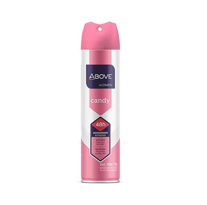 ABOVE 48 Hours Antiperspirant Deodorant, Candy, 3.17 oz - Dry Spray Deodorant for Women - Notes of Lime, Tangerine and Apricot - Antiperspirant Spray.