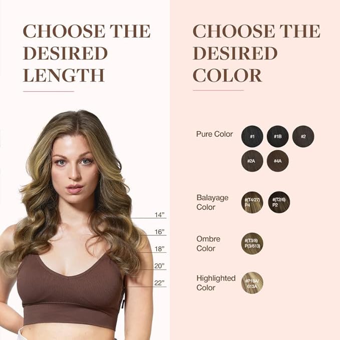 GOO GOO Clip in Hair Extensions Real Human Hair, Remy Human Hair Extensions Clip ins for Women, Natural Human Hair, 22inch 110g 7Pcs, 3/8/613 Balayage Walnut Brown to Ash Brown and Bleach Blonde