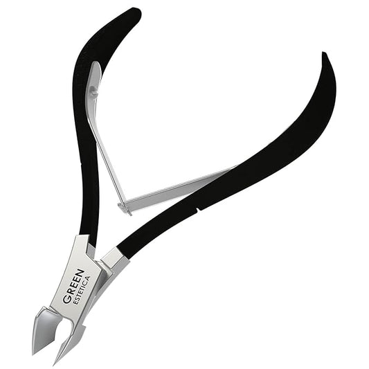 Professional Cuticle Trimmer Nail Cuticle Cutter Stainless Steel Cuticle Nippers with Sharp Blades of Cuticle Remover Clippers Manicure Tools Double Spring for Nail Care Pedicure Nail Tools (Black)