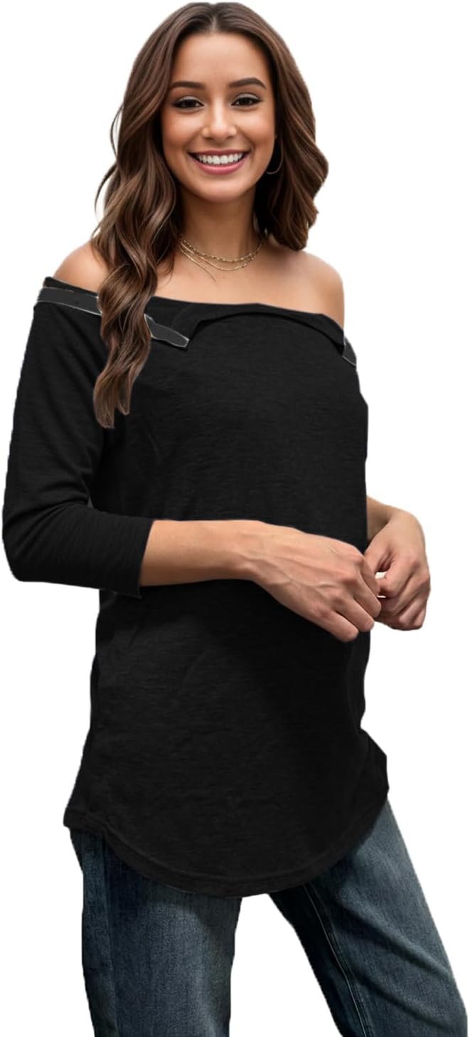 Youdiao Post Shoulder Surgery Shirts for Women Tear Away 3/4 Sleeve Tops After Rotator Cuff Chemo Port Adaptive Clothing