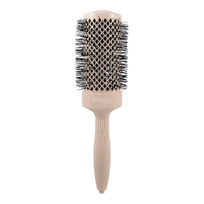 Cricket Hapi High Heat Harmony Thermal Brush - 2" Ceramic Barrel, Round Brush for Heat Styling with Hair Dryer, Mood-Friendly - Beige