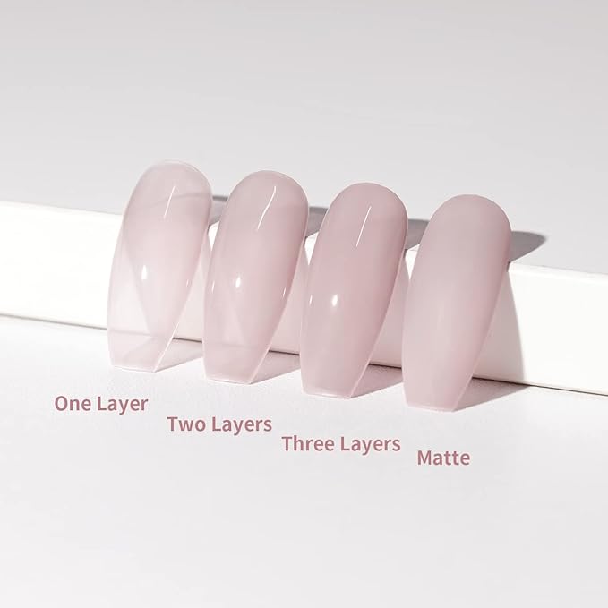 RARJSM Nude Gel Nail Polish Pale Mavue Neutral Nude Colors Skin Tone Cameo Gel Polish Single Bottle 15ml Jelly Sheer Transparent Polish Soak off UV LED Cured for Winter Home Salon DIY French Manicure