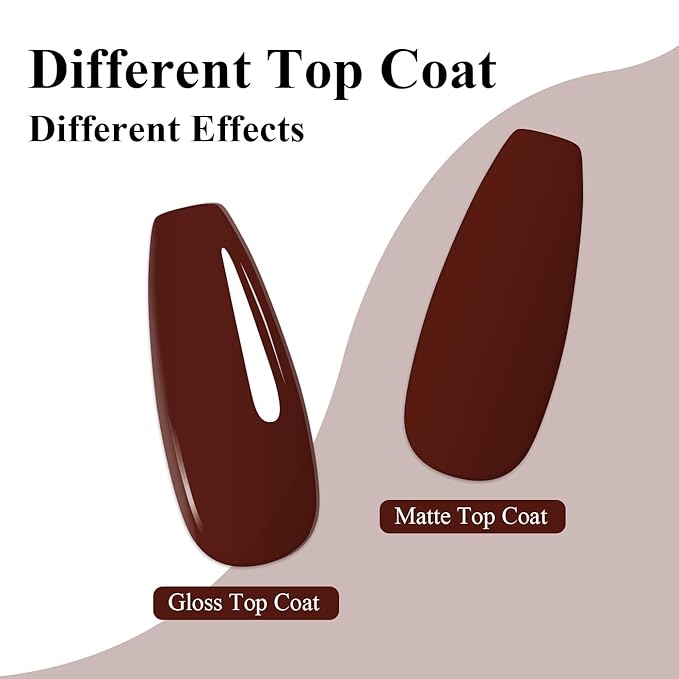 Imtiti Brown Gel Nail Polish, 1Pcs Maroon Chestnut Brown Gel Polish for Autumn and Winter DIY at Home(0.34 Fl Oz-1917)
