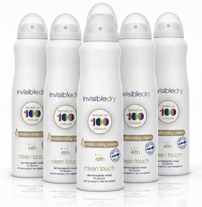 250ml Invisible Dry Body Spray Anti-Perspirant 6 Pack