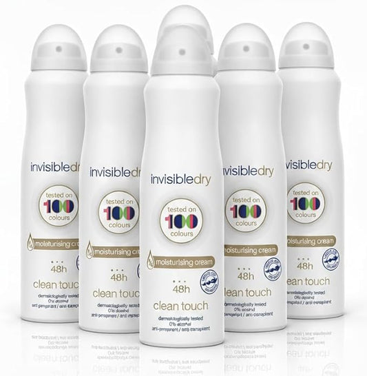 250ml Invisible Dry Body Spray Anti-Perspirant 6 Pack