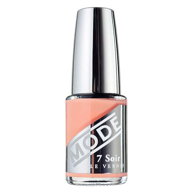 MODE Bright Apricot Light Orange Pastel Peach Nail Polish High Performance Long Lasting Nail Lacquer Color, Chip Resistant Strengthening Protection, Made in NY, Cruelty Free, Le Vernis, Eye Catcher