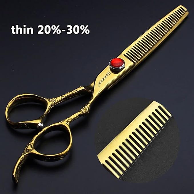 6/7/8 inch Cutting Thinning Styling Tool Rainbow Hair Scissors Professional Hairdresser Hairdresser Scissors Set (6-inch 3pc-B)