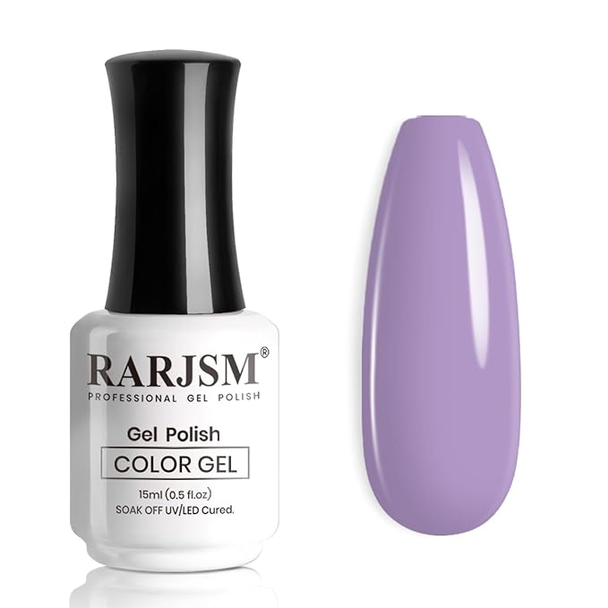 RARJSM Gel Nail Polish Blue Purple 15ml Dark Opaque Pastel Gel Polish Milky Bluish Purple 1 Piece Single Bottle Cool Tone Soak off at Home Salon DIY French Manicure Nails Art
