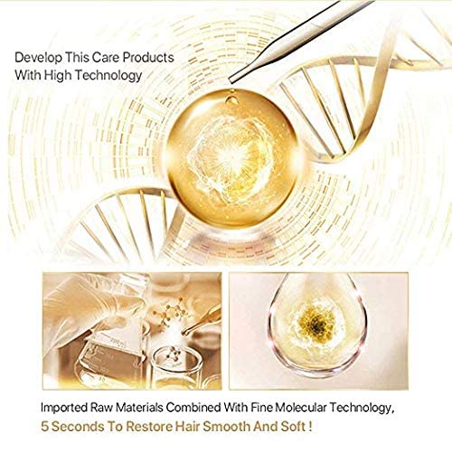 Omaky 120ml Magical Hair Treatment Mask 5 Seconds Repairs Damage Hair Advanced Molecular Hair deep Conditioner Roots Treatment Return Bouncy Restore Elasticity Hair Care Essence