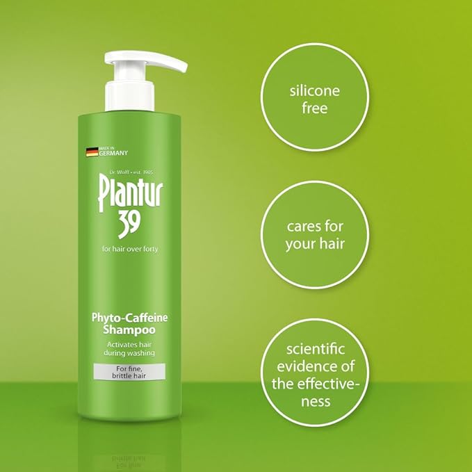 Plantur 39 Fine and Brittle Hair Shampoo (16.9 fl oz) I Phyto-Caffeine Formula I Promotes Natural Growth I For Women's Thinning Hair
