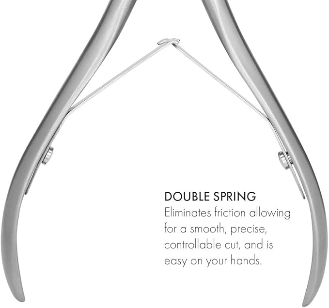 GERMANIKURE Tapered Professional Cuticle Trimmer - 3/4 Full Jaw Nipper - Ethically Made in Germany - FINOX Stainless Steel Sharp Cuticle Remover in Leather Case – Manicure Tool, r157, 7mm