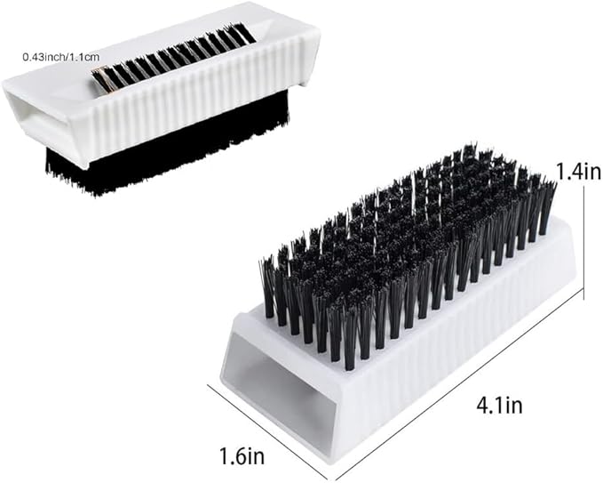 2 PCS Nail Brush Surgical Scrub Brushes Two-Sided Stiff Hand and Nail Brush Non-Disposable Sterile Hand Scrubber with Nail Cleaner Hand and Nail Cleaning Brush Fingernail Brushes Nail Scrub Brushes