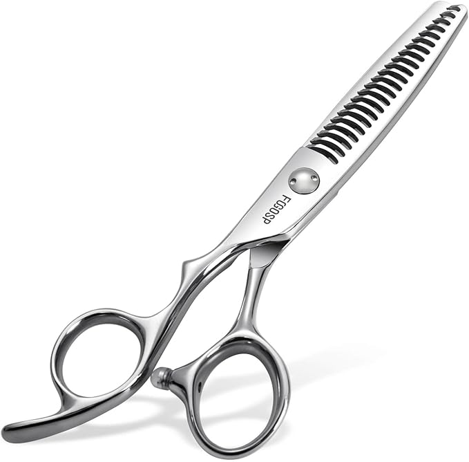Left Handed Hair Thinning Scissors 6” Professional Barber Scissor Japan VG10 CNC Ultra-Precise Cuts, Razor Sharp Blades 22 Teeth Thinner Hair Shears for Women & Men 30% Thinning Rate