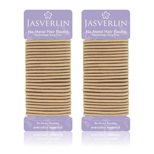 No Metal Hair Ties, Light Blonde, 50 Pieces, Elastic Ponytail Holders, No Pull Braided Hair Tying Bands