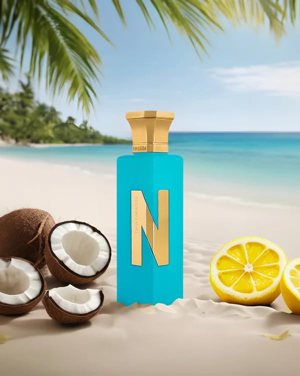 NASEEM Twin Paradise Aqua Perfume 75 ml - Unisex Eau De Parfum for Men & Women - Subtle Tonal Fragrance - Alcohol-Free, Long Lasting & Hypoallergenic Scent for Every Occasion