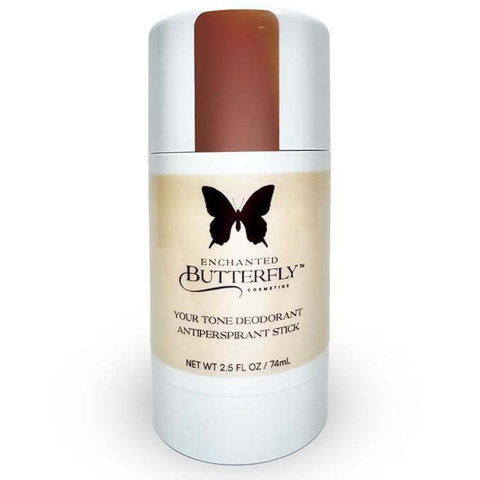 Enchanted Butterfly Tinted Antiperspirant Deodorant Stick- Dark Tone for Woman, Matches Dark Skin Tone For a Natural Look, Fresh Scent, For all Day Protection 2.5oz 1 count Original