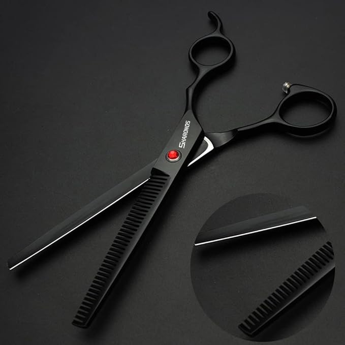 Japan 440C Hairdressing Studio Hairdresser Styling Professional Toolset Fashion 6-inch Hair Scissors (7-inch 2pc)