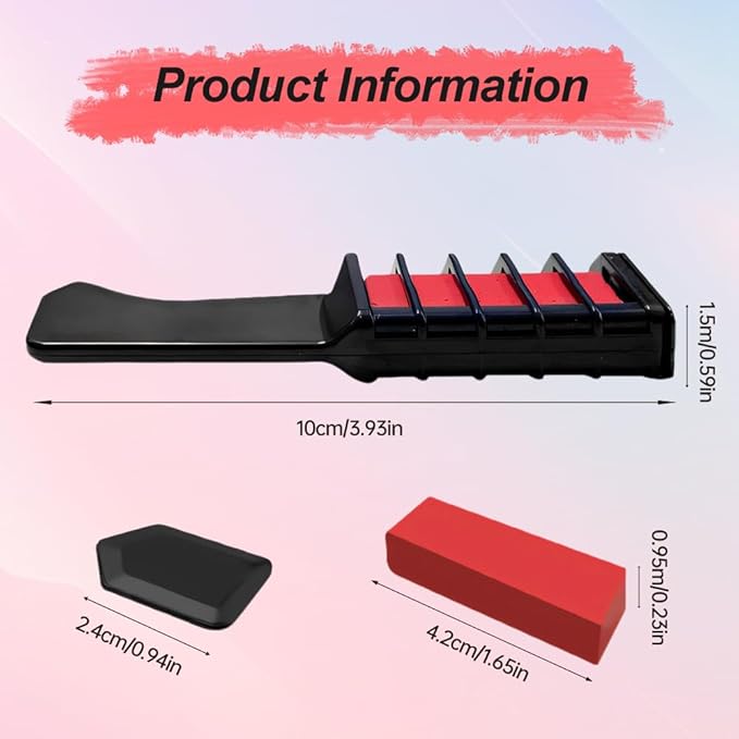 Festive Fun Hair Chalk Combs, 12 Colors Instant Washable Hair Color Comb for Girls Women, Temporary Hair Color Dye for Hair DIY Party Christmas Birthday Gifts (8 colors)