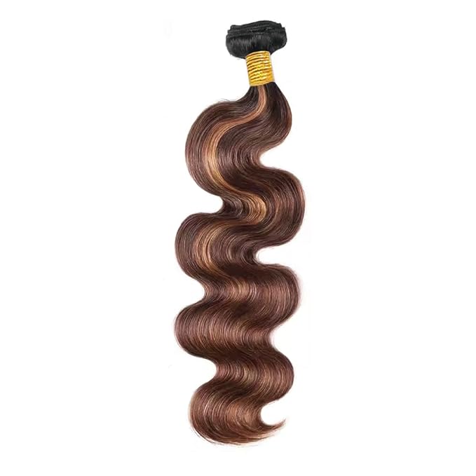 P430 Human Hair Bundles Highlight Body Wave Bundles 28 Inch Brazilian Virgin Hair 1 Bundle/50g Color 30 Body Wave Bundle Hair Weave