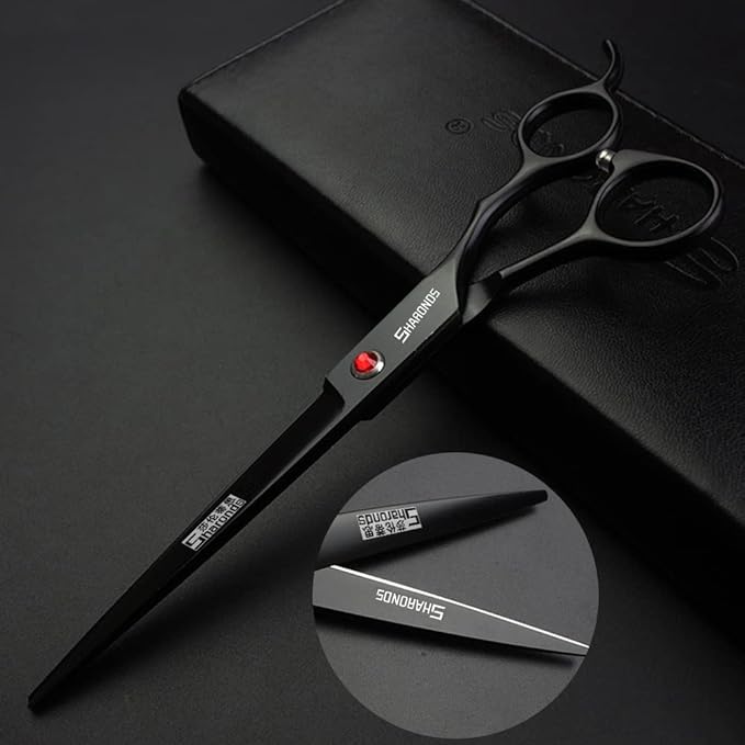 Japan 440C Hairdressing Studio Hairdresser Styling Professional Toolset Fashion 6-inch Hair Scissors (7-inch 2pc)
