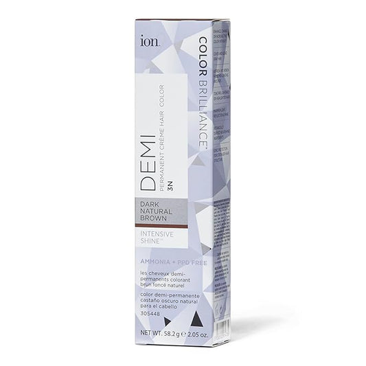 Ion Intensive Shine 3N Dark Natural Brown Demi Permanent Creme Hair Color 3N Dark Natural Brown