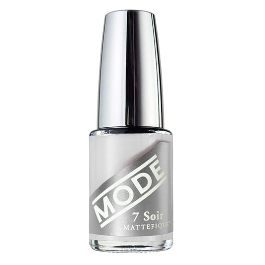 MODE Matte Nail Polish Top Coat Lacquer, Instantly Transforms Color Manicures to No Shine Velvet Finish, Quick Dry Topper, Pro Wide Contour Brush, Vegan, Made in NY USA, 7 Soir Le Vernis, Mattefique