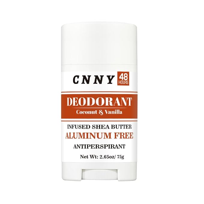 CNNY Coconut & Vanilla Deodorant for Women & Men, 48-Hour Odor & Sweat Protection, Moisturizing Formula and Antiperspirant for Skin 75g