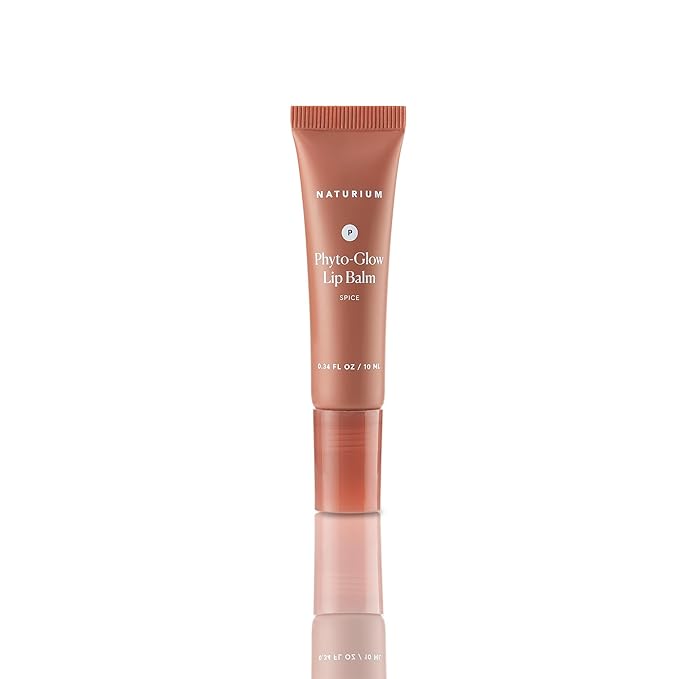 Naturium Phyto-Glow Lip Balm, Hydrating Lip Care with a Glossy Finish, 0.34 oz Spice