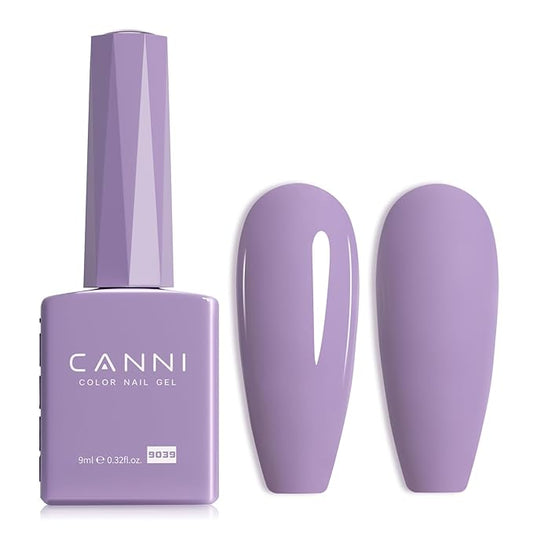 CANNI Purple Gel Nail Polish, 1Pcs Light Purple Gel Polish Pastel Color Nail Polish High Gloss Nail Manicure Salon DIY