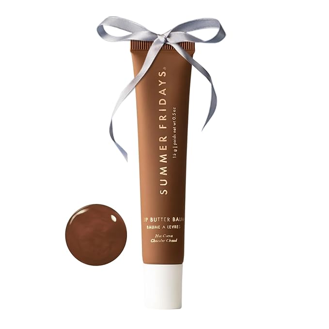 Summer Fridays Tinted Lip Butter Balm - Conditioning Vegan Lip Balm for Instant Moisture, Shine & Hydration - Sheer-Tinted, Soothing Skincare - Hot Cocoa (.5 Oz)