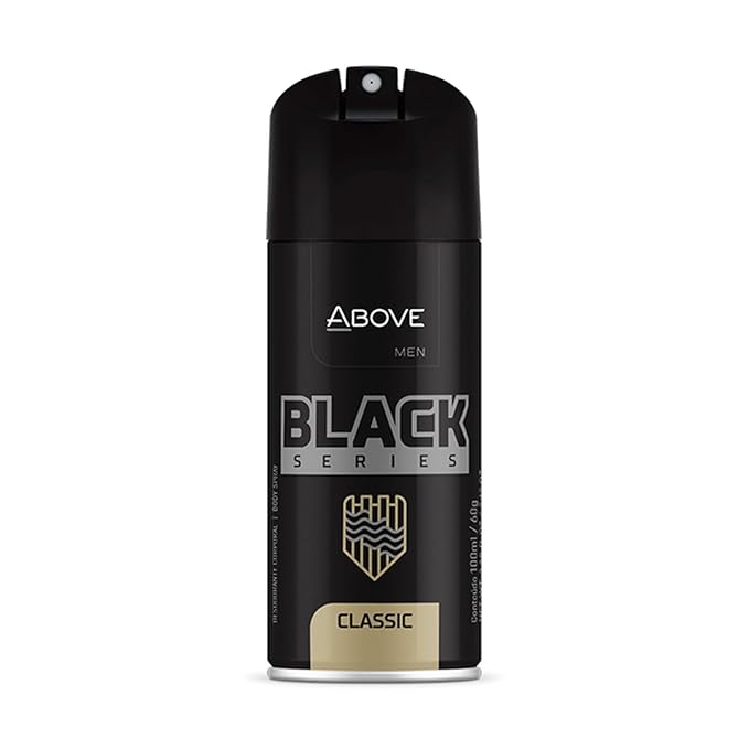 ABOVE Black Series Body Spray, Classic, 2.12 oz - Deodorant - Woody Fragrance - Masks Perspiration Odors - Long-Lasting Dry Spray - Cruelty-Free