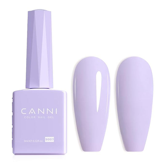 CANNI Purple Gel Nail Polish, 1Pcs Light Purple Gel Polish Pastel Color High Gloss Soak Off U V Nail Manicure Salon DIY
