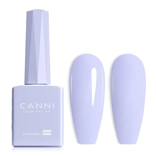 CANNI Purple Gel Nail Polish, 1Pcs Pastel Light Purple Color High Gloss Soak Off Nail Manicure Salon DIY