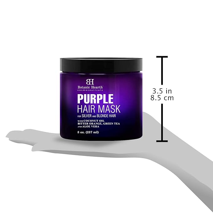 Botanic Hearth Purple Hair Mask | For Blonde, Silver And Gray Hair, Sulfate & Paraben Free | 8 Fl Oz