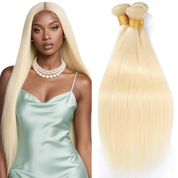 28 30 32 Inch 613 Bundles Human Hair Blonde Straight Bundle 613 Straight 3 Bundles Brazilian Unprocessed Virgin Hair Extensions