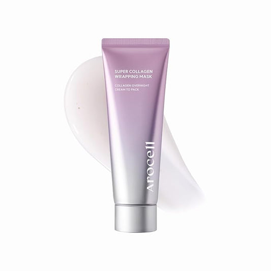 AROCELL Super Collagen Wrapping Facial Mask 50g – Korean Peel Off Face Mask Pack with Collagen Film Care | Hydrating, Firming & Elasticity Boosting Exfoliating Skincare