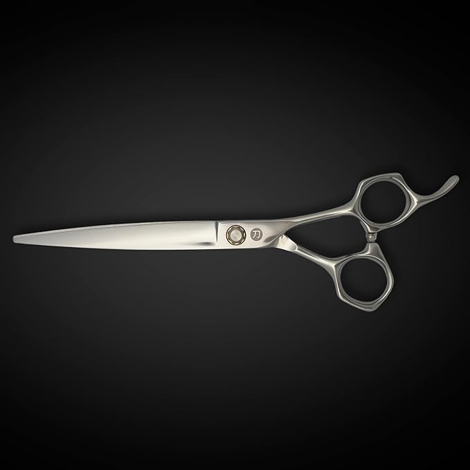 7 Inch Professional Hair Cutting Scissors - Convex Blade - Japanese 440C Stainless Steel - For Wet or Dry Cutting - Saki Shears Musashi For Hairdressers and Barbers (7 Inches)