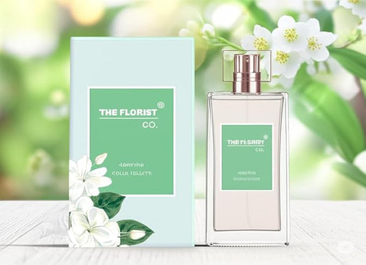 The Florist Co. Eau de Toilette Perfume, Floral Fragrance, Long-Lasting Fresh Scent (Jasmine)