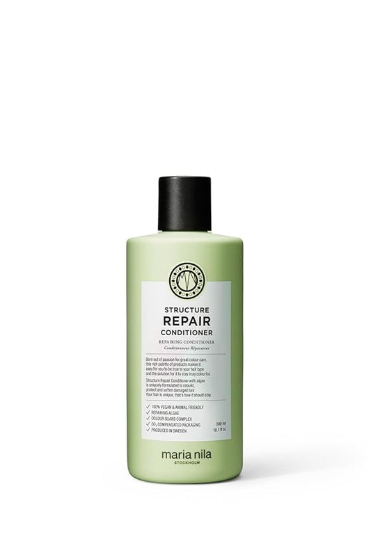 Maria Nila Structure Repair, Conditioner 10.1 Fl Oz, For Damaged & Chemically Treated Hair, Algae Extract Rebuilds & Moisturizes, 100% Vegan & Sulfate/Paraben free