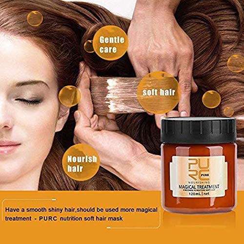 Omaky 120ml Magical Hair Treatment Mask 5 Seconds Repairs Damage Hair Advanced Molecular Hair deep Conditioner Roots Treatment Return Bouncy Restore Elasticity Hair Care Essence