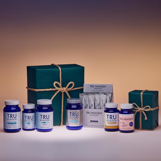 TRU NIAGEN Patented NAD Supplement for Anti Aging and Cell Regeneration, 300mg Niagen, 30 Servings | Supports Cellular Energy, Brain, Muscle | Nicotinamide Riboside (NR) Take 1 Daily | 2 Bottles