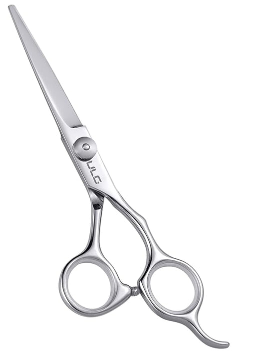 Hair Cutting Scissors, ULG Professional Hair Scissors 6.5 inch Right-Hand Razor Edge Barber Shears Salon Hair Cutting Shears Made of Japanese Stainless Steel, Hand Sharpened Silver